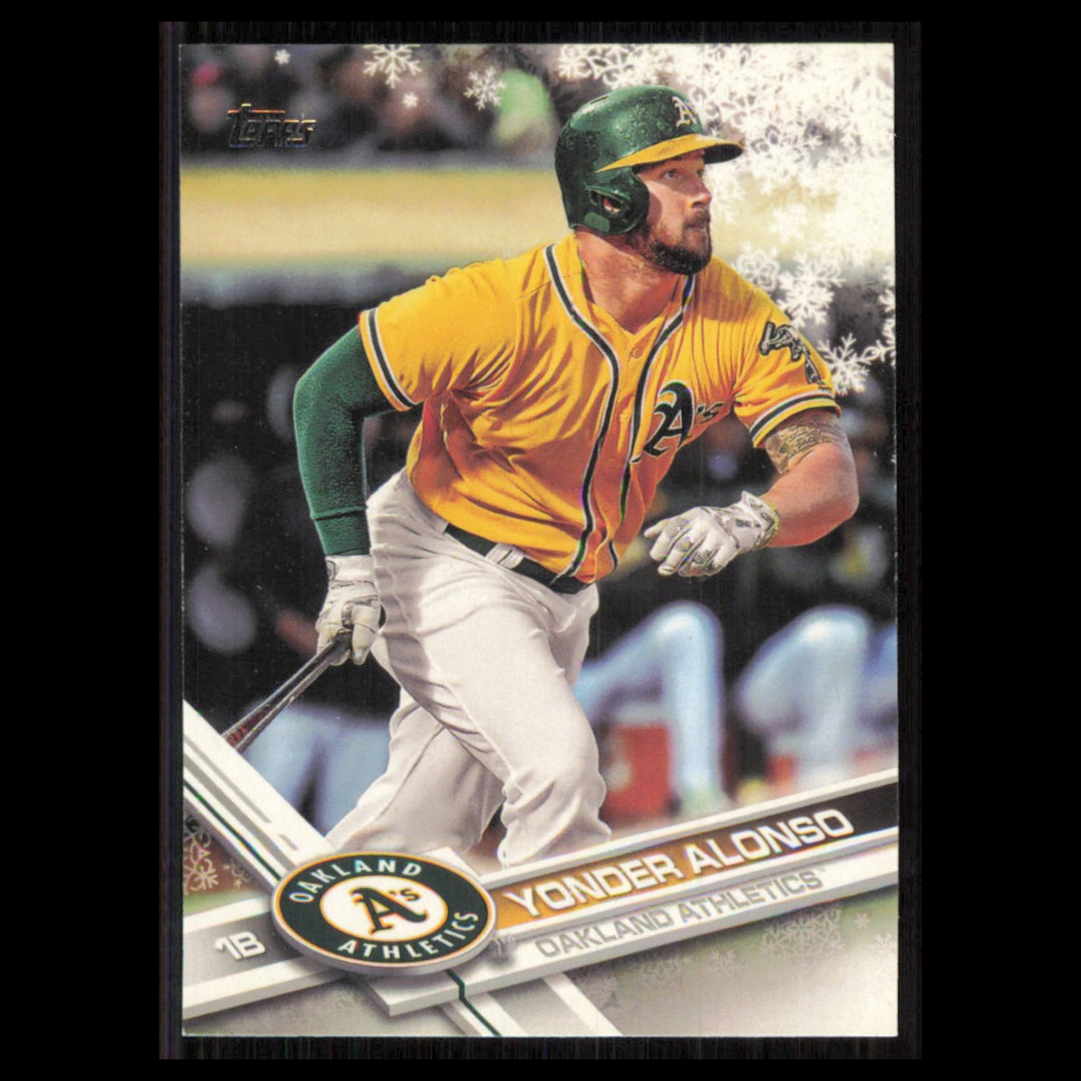 Yonder Alonso #HMW42 2017 Topps Holiday Walmart Oakland Athletics Baseball Card