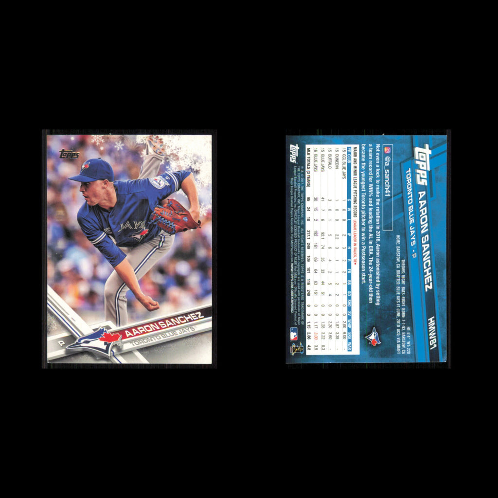 Aaron Sanchez #HMW81 2017 Topps Holiday Walmart Toronto Blue Jays Baseball Card