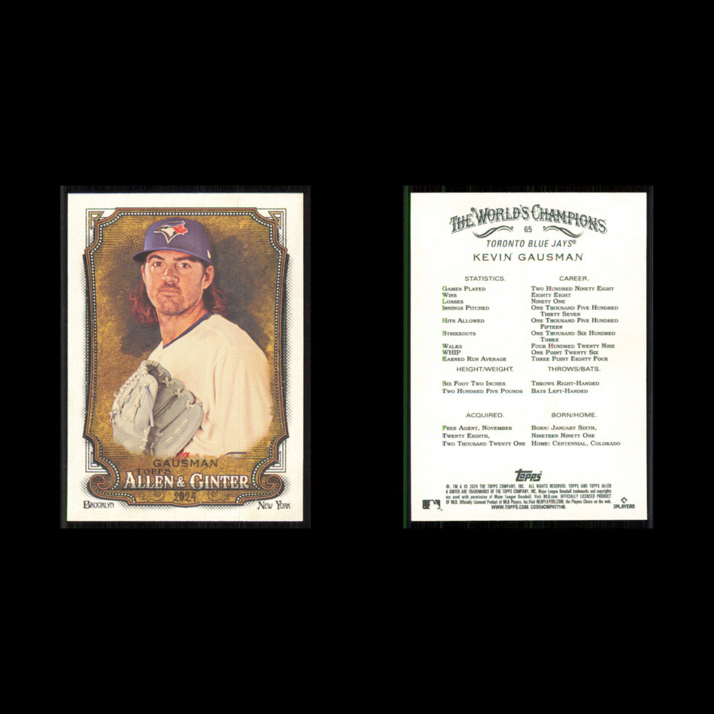 Kevin Gausman #65 2024 Topps Allen - Ginter Toronto Blue Jays Baseball Card MLB