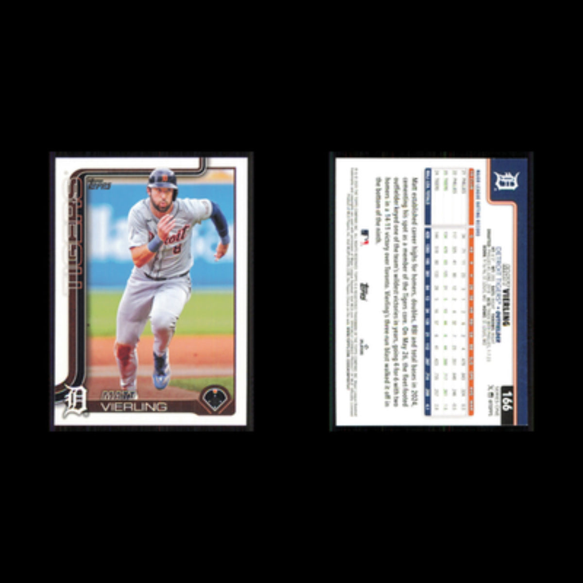 Matt Vierling #166 2025 Topps Detroit Tigers Baseball Card MLB NM