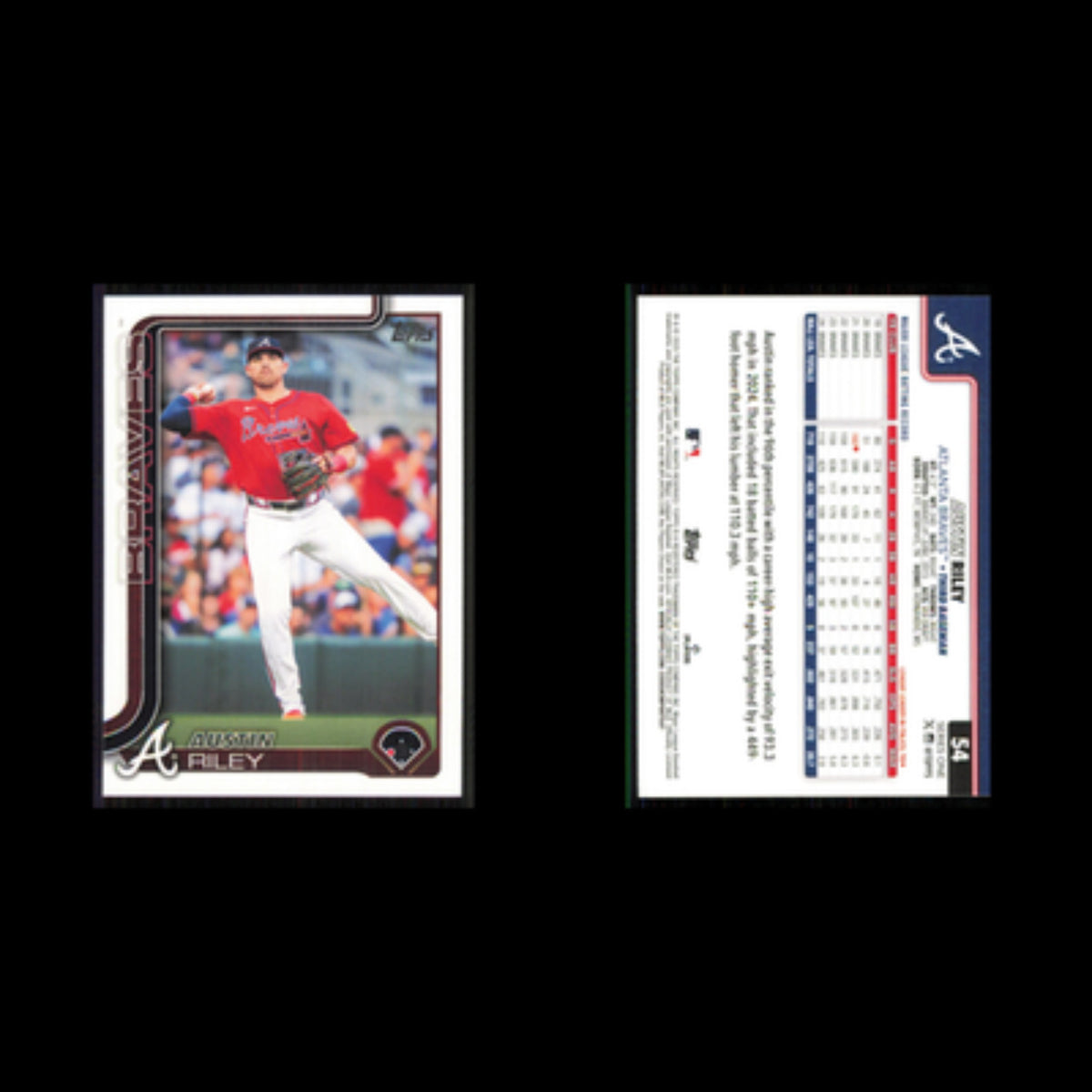 Austin Riley #54 2025 Topps Atlanta Braves Baseball Card MLB NM