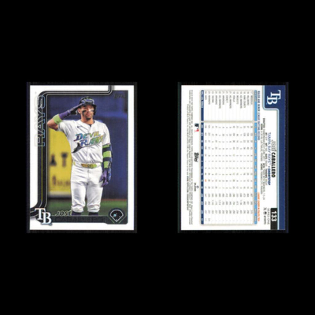 Jose Caballero #133 2025 Topps Tampa Bay Rays Baseball Card MLB NM