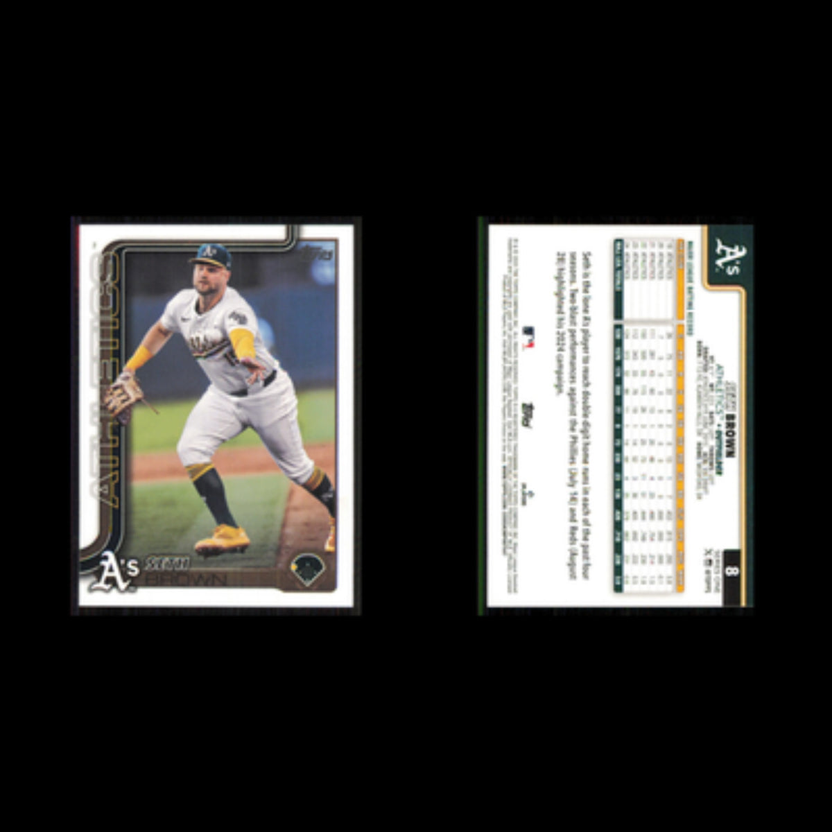 Seth Brown #8 2025 Topps Athletics Baseball Card MLB NM