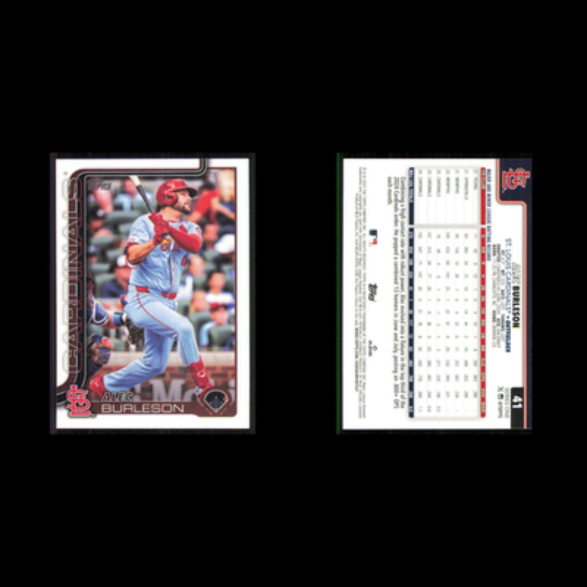 Alec Burleson #41 2025 Topps St. Louis Cardinals Baseball Card MLB NM