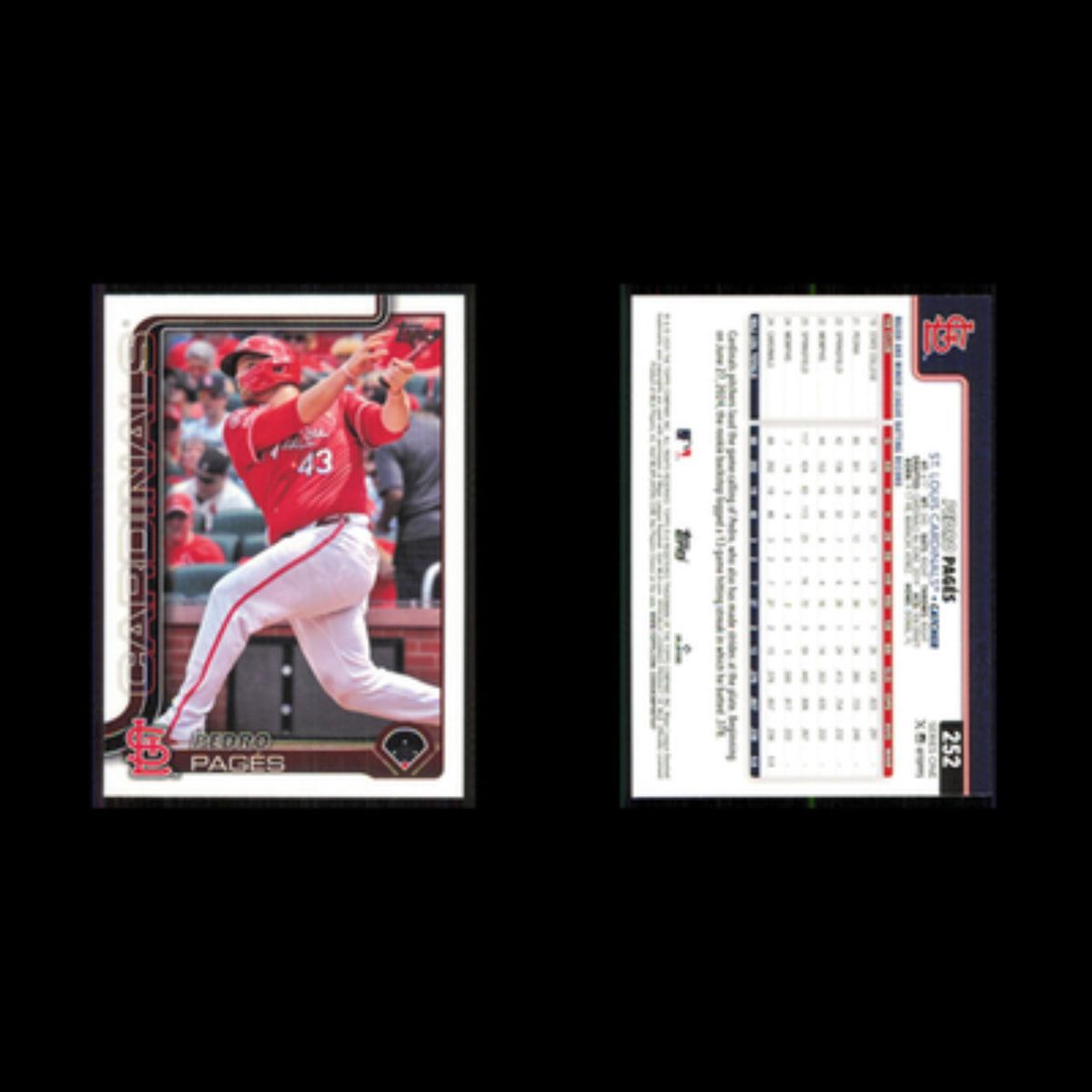 Pedro Pages #252 2025 Topps St. Louis Cardinals Baseball Card MLB NM