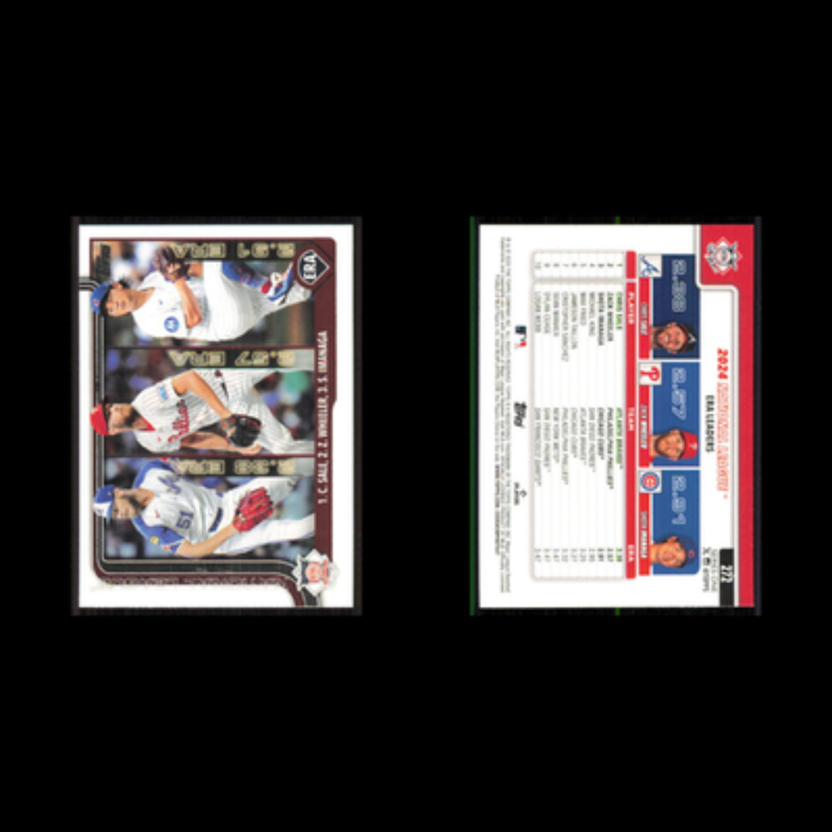 Chris Sale / Zack Wheeler / Shota Imanaga #234 2025 Topps NL ERA Leaders Card NM