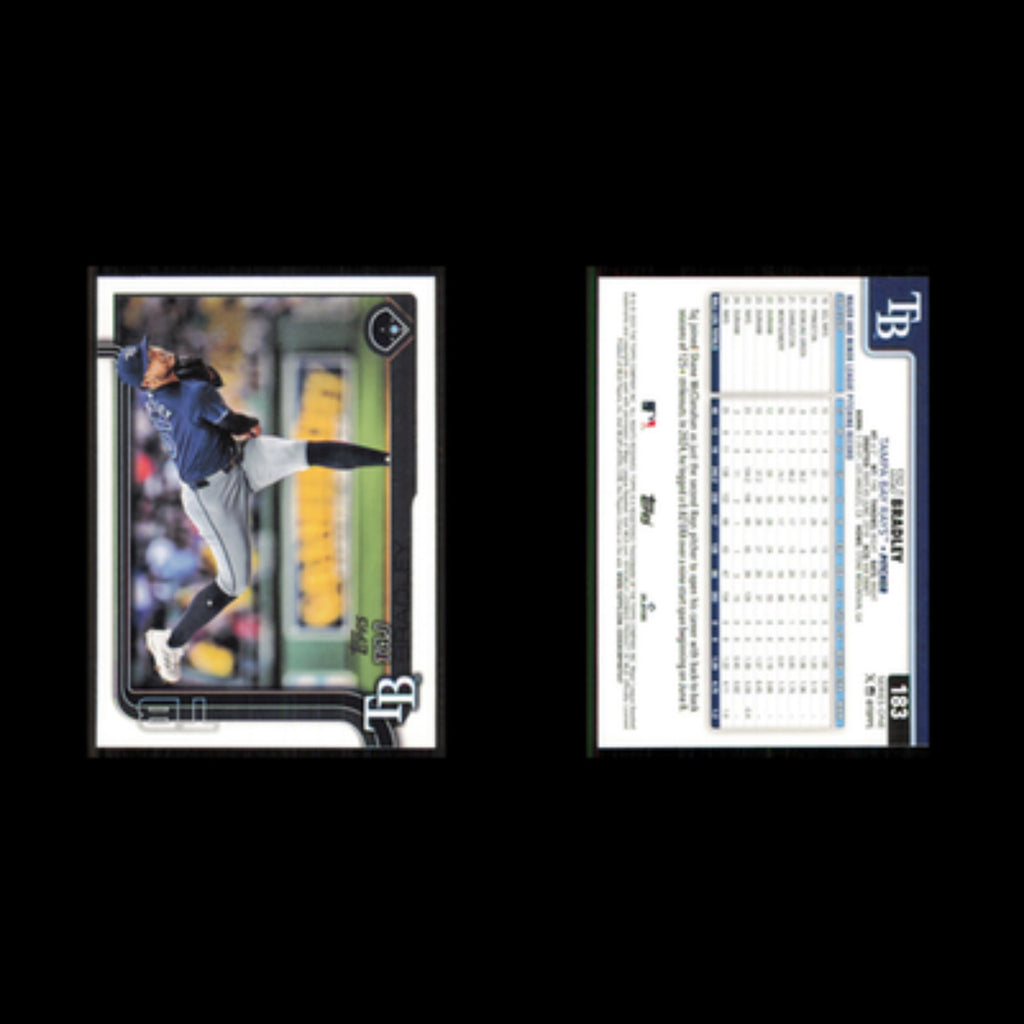 Taj Bradley #183 2025 Topps Tampa Bay Rays Baseball Card MLB NM