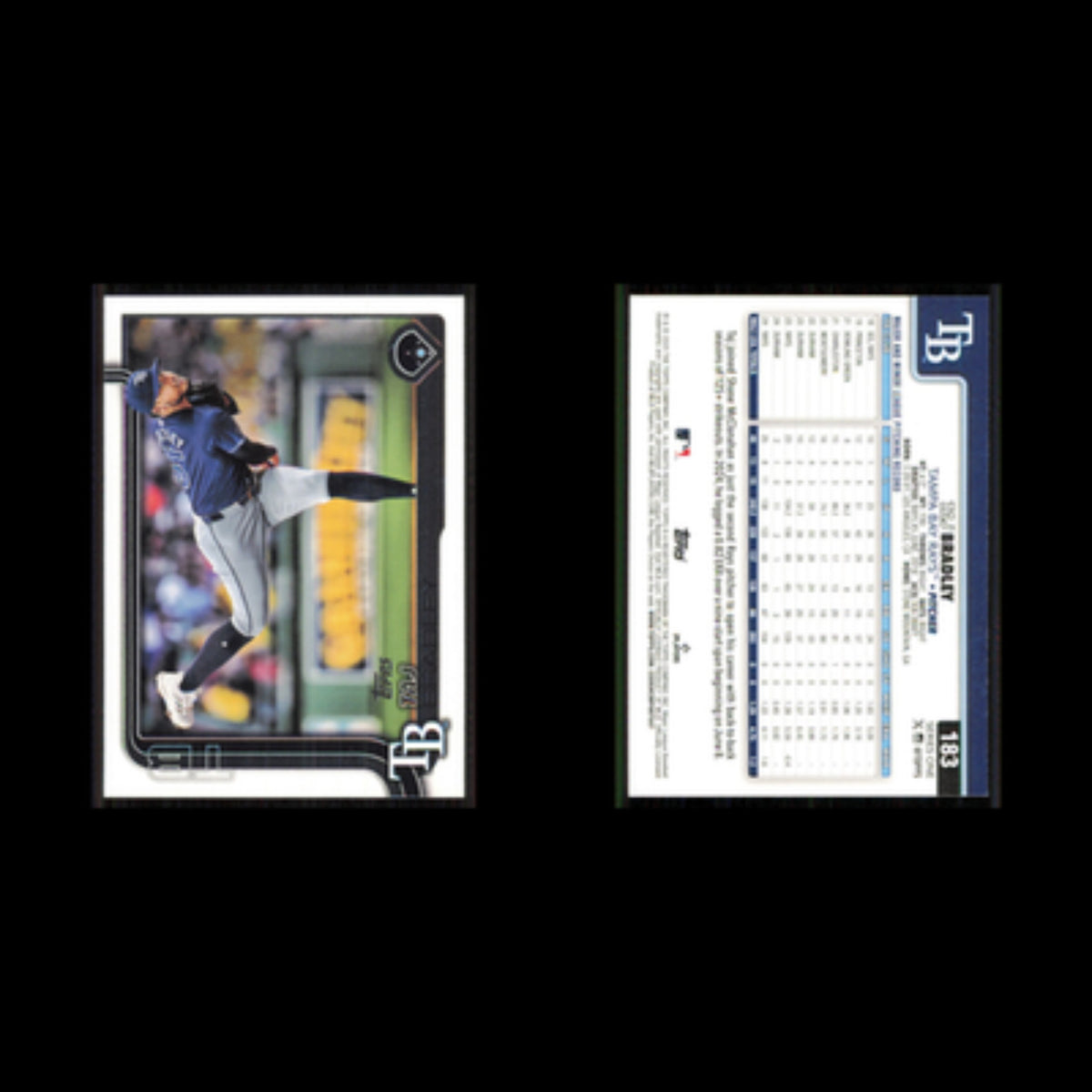 Taj Bradley #183 2025 Topps Tampa Bay Rays Baseball Card MLB NM