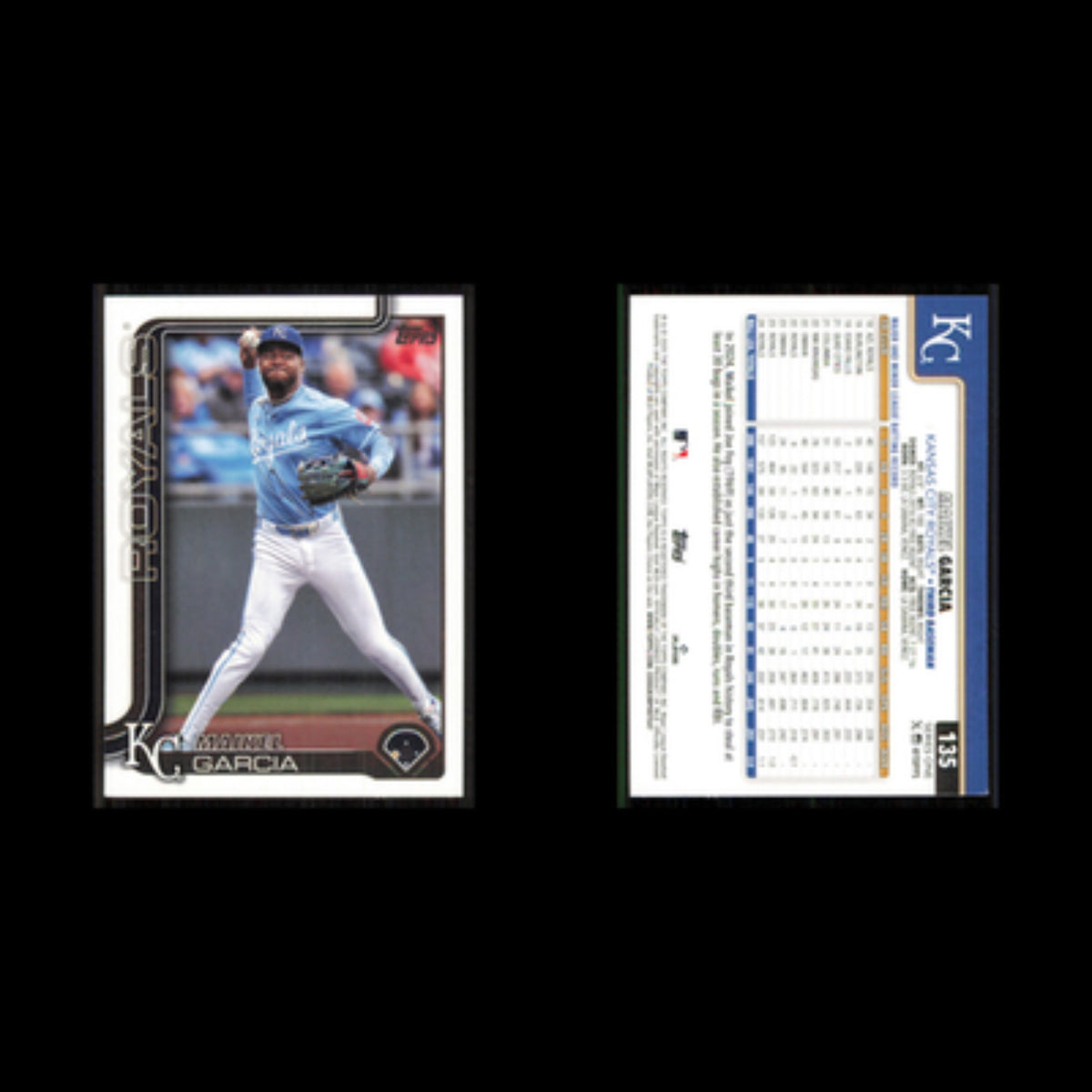Maikel Garcia #135 2025 Topps Kansas City Royals Baseball Card MLB NM