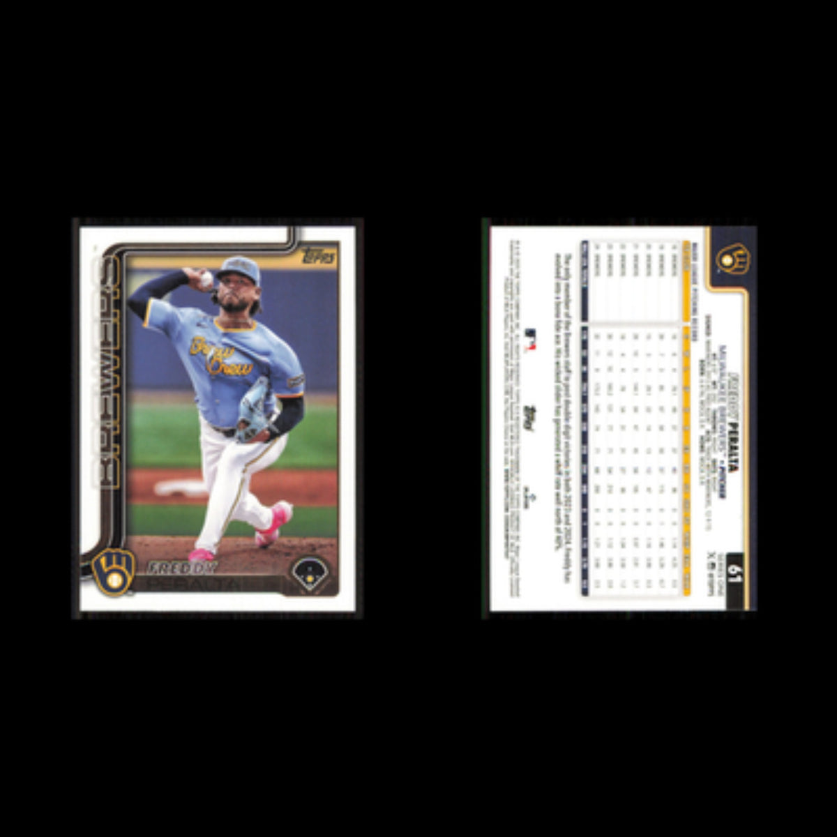 Freddy Peralta #61 2025 Topps Milwaukee Brewers Baseball Card MLB NM