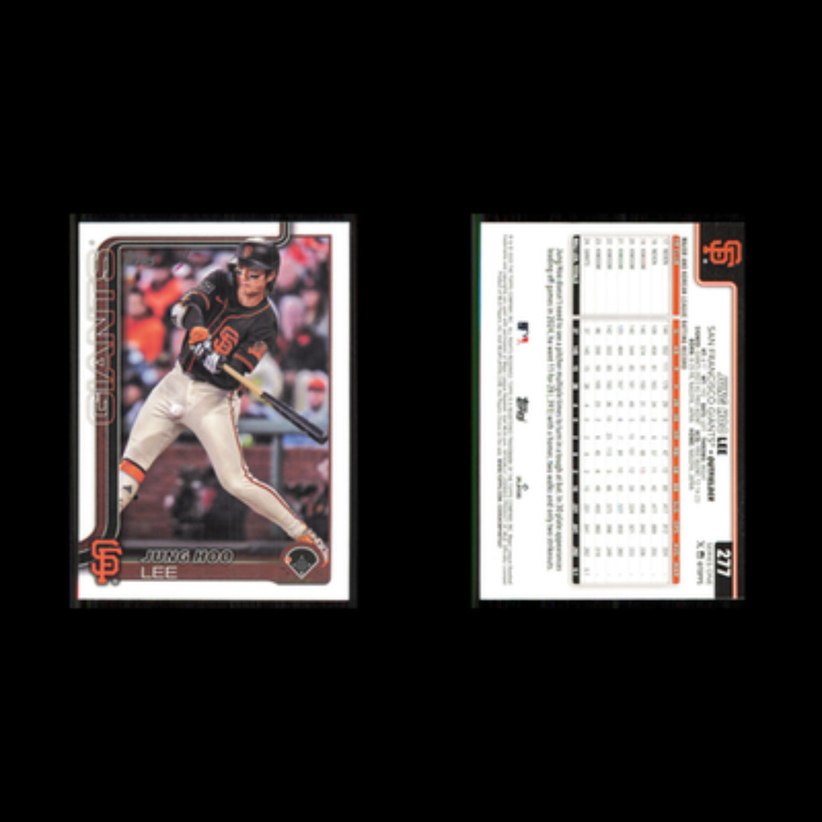 Jung Hoo Lee #277 2025 Topps San Francisco Giants Baseball Card MLB NM