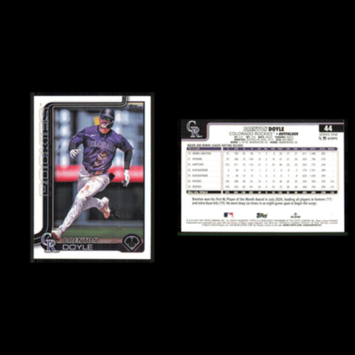 Brenton Doyle #44 2025 Topps Colorado Rockies Baseball Card MLB NM