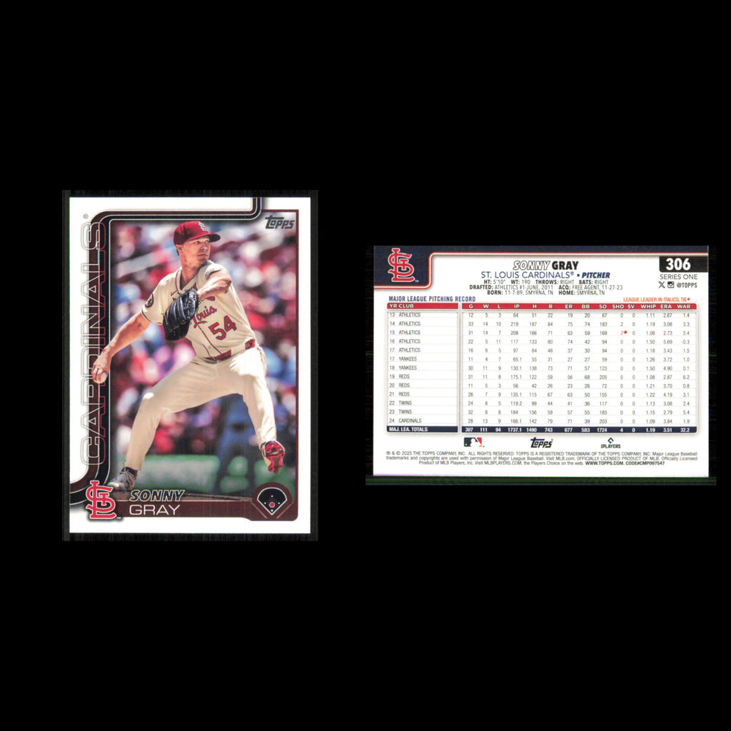 Sonny Gray #306 2025 Topps St. Louis Cardinals Baseball Card MLB NM