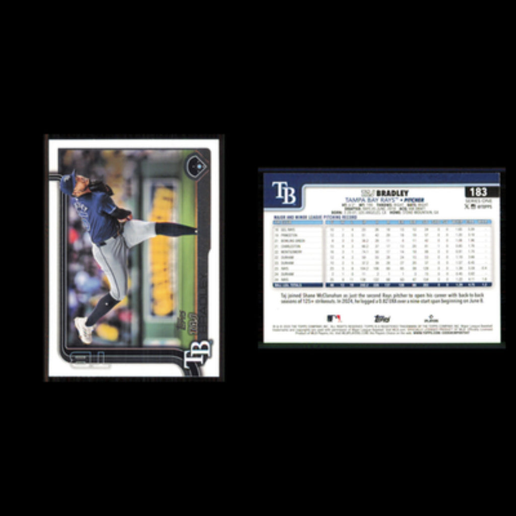 Taj Bradley #183 2025 Topps Tampa Bay Rays Baseball Card MLB NM