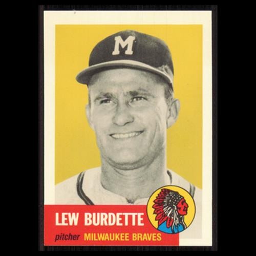 Lew Burdette #310 1991 Topps Archives 1953 Milwaukee Braves Baseball Card MLB NM