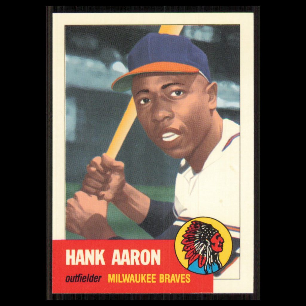 Hank Aaron #317 1991 Topps Archives 1953 Milwaukee Braves Baseball Card MLB NM