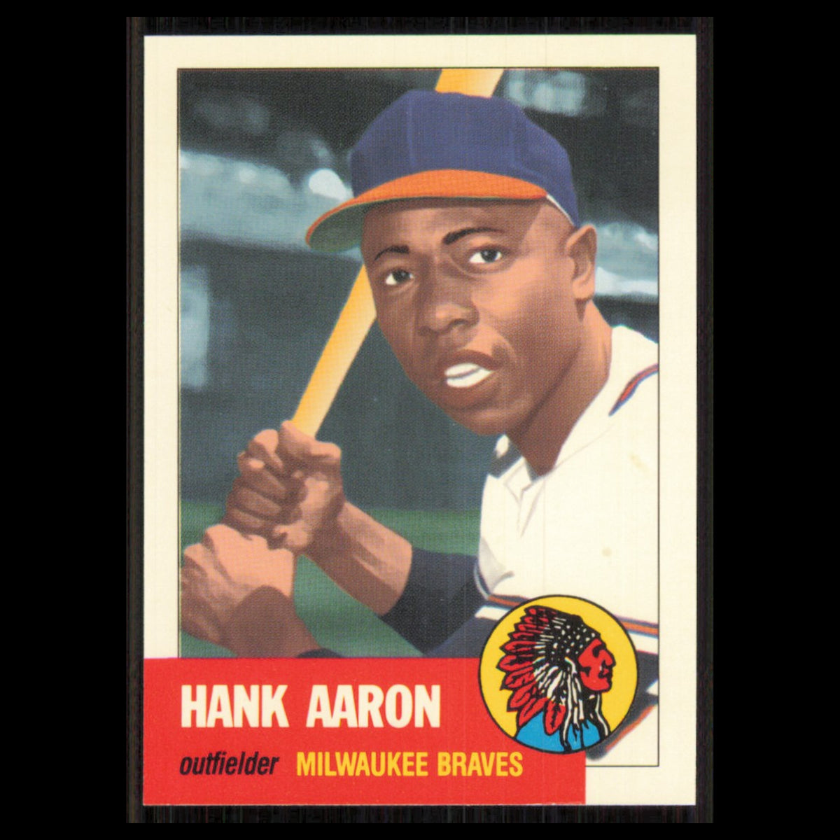 Hank Aaron #317 1991 Topps Archives 1953 Milwaukee Braves Baseball Card MLB NM