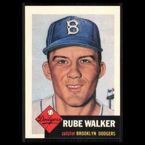 Rube Walker #134 1991 Topps Archives 1953 Brooklyn Dodgers Baseball Card MLB NM