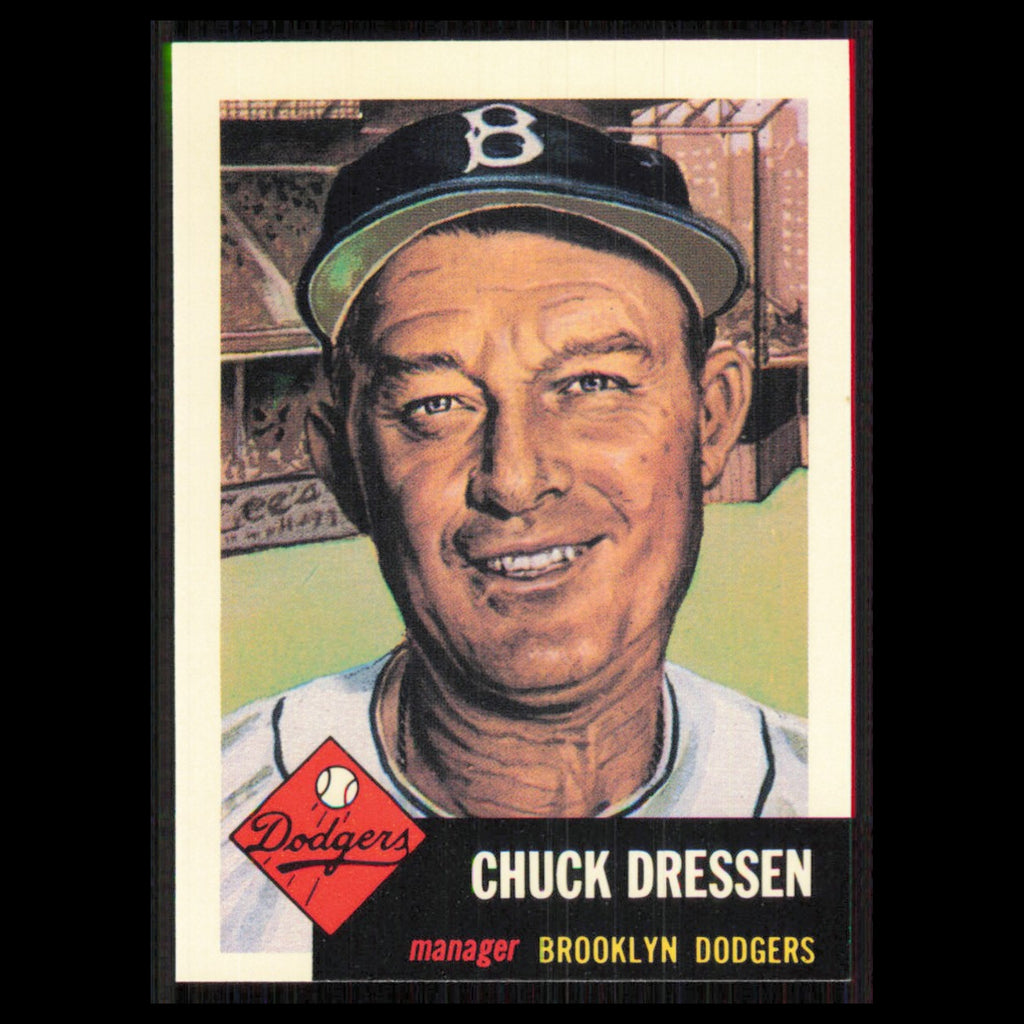 Chuck Dressen #50 1991 Topps Archives 1953 Brooklyn Dodgers Baseball Card MLB NM