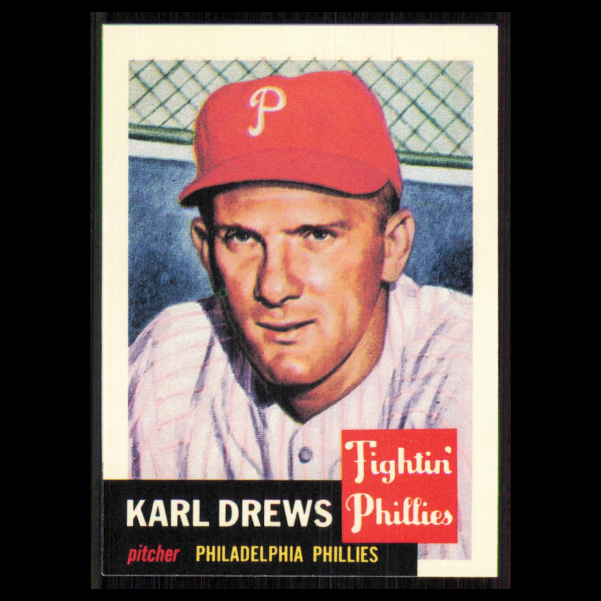 Karl Drews #59 1991 Topps Archives 1953 Philadelphia Phillies Baseball Card MLB