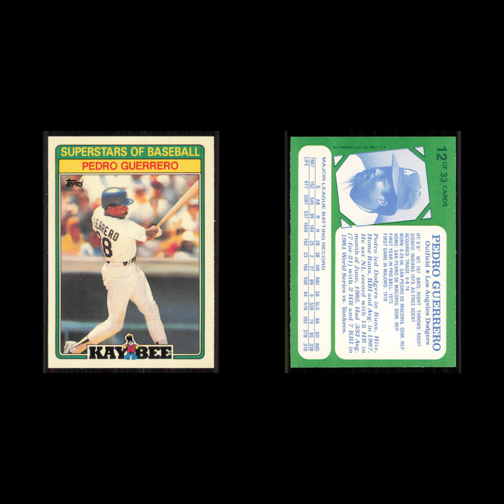 Pedro Guerrero #12 1989 Topps Kay-Bee Superstars of Baseball St. Louis Cardinals