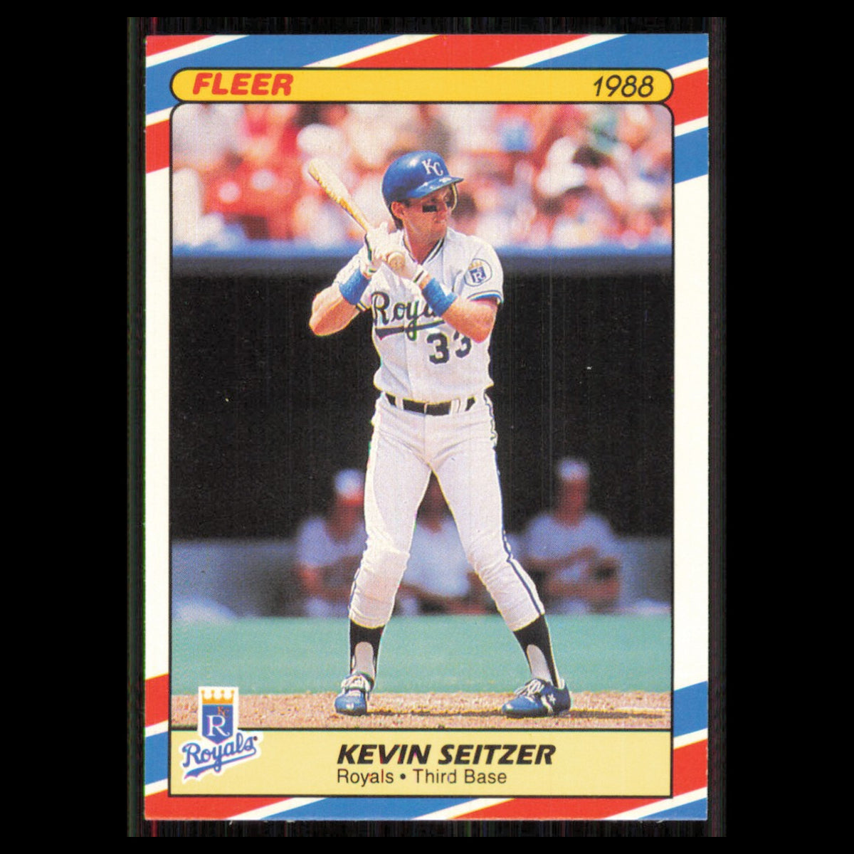 Kevin Seitzer #35 1988 Fleer SuperStars Kansas City Royals Baseball Card MLB NM