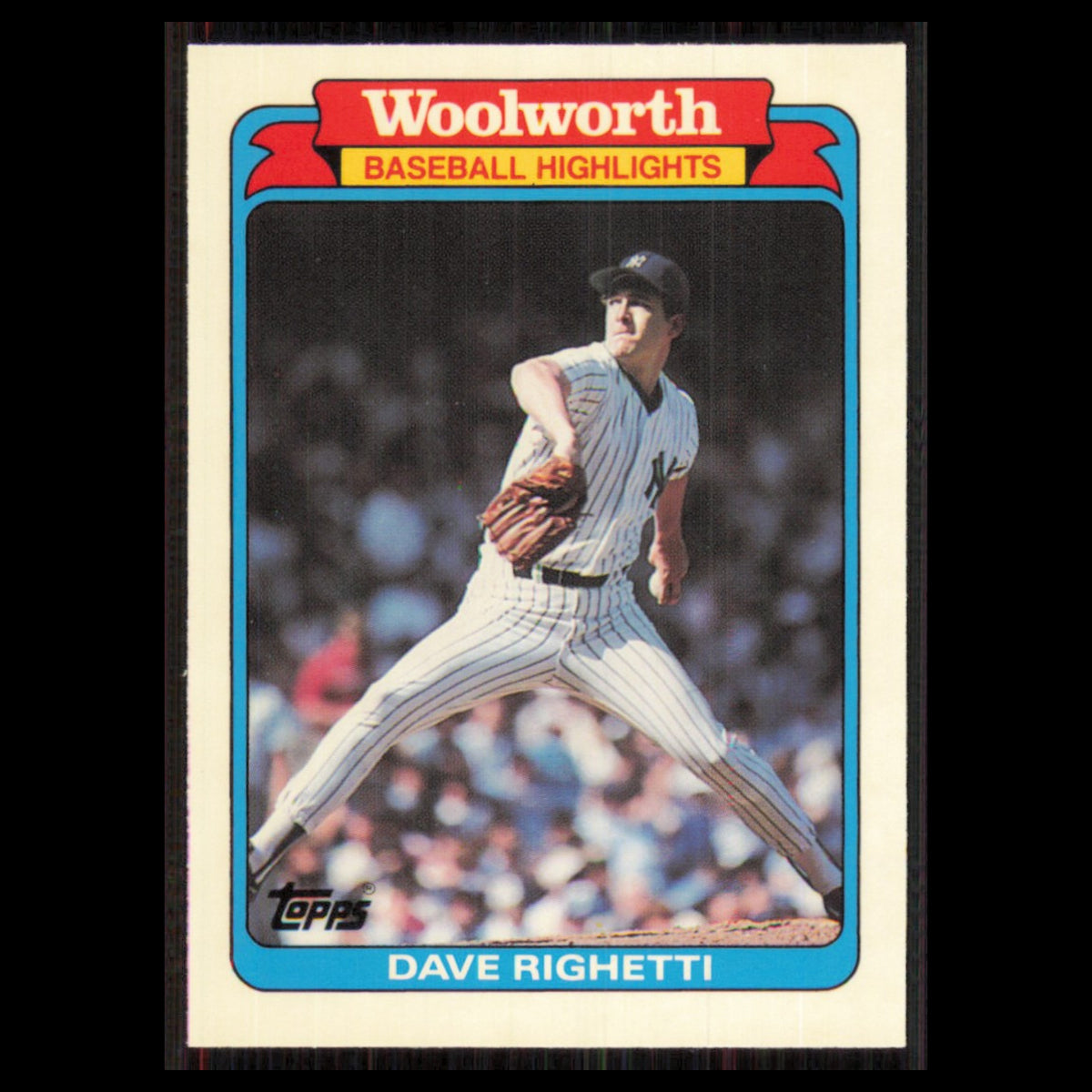 Dave Righetti #16 1988 Topps Woolworth Baseball Highlights New York Yankees Card