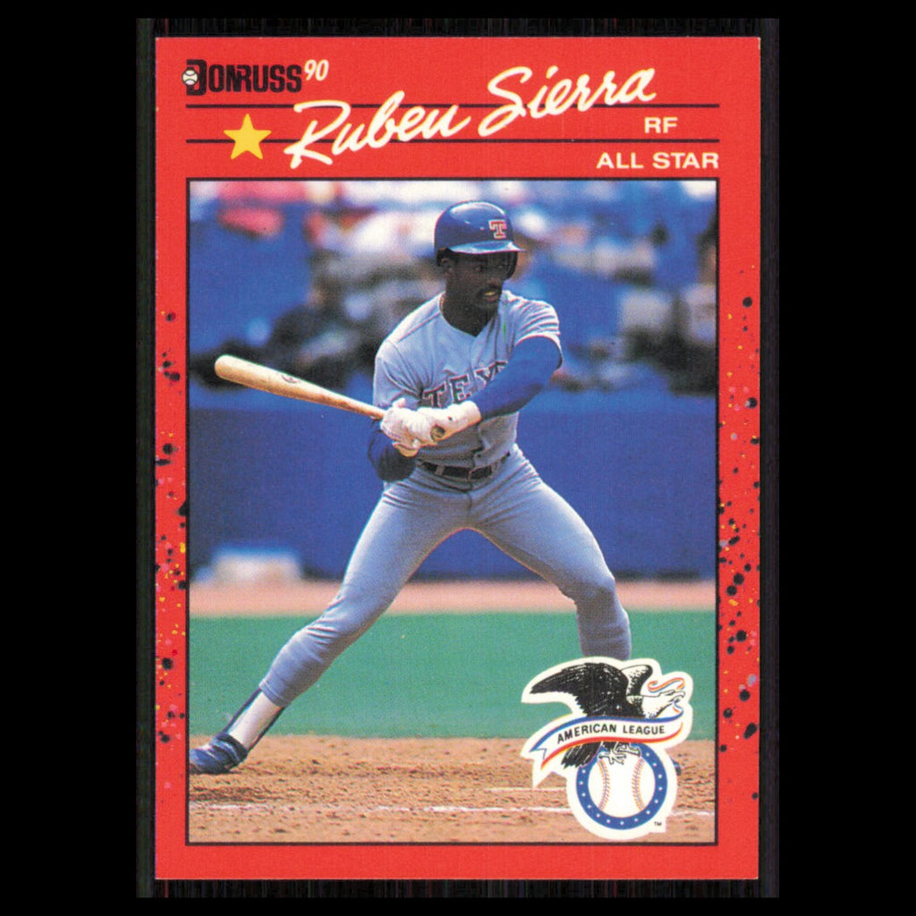 Ruben Sierra #673 1990 Donruss Texas Rangers Baseball Card MLB NM