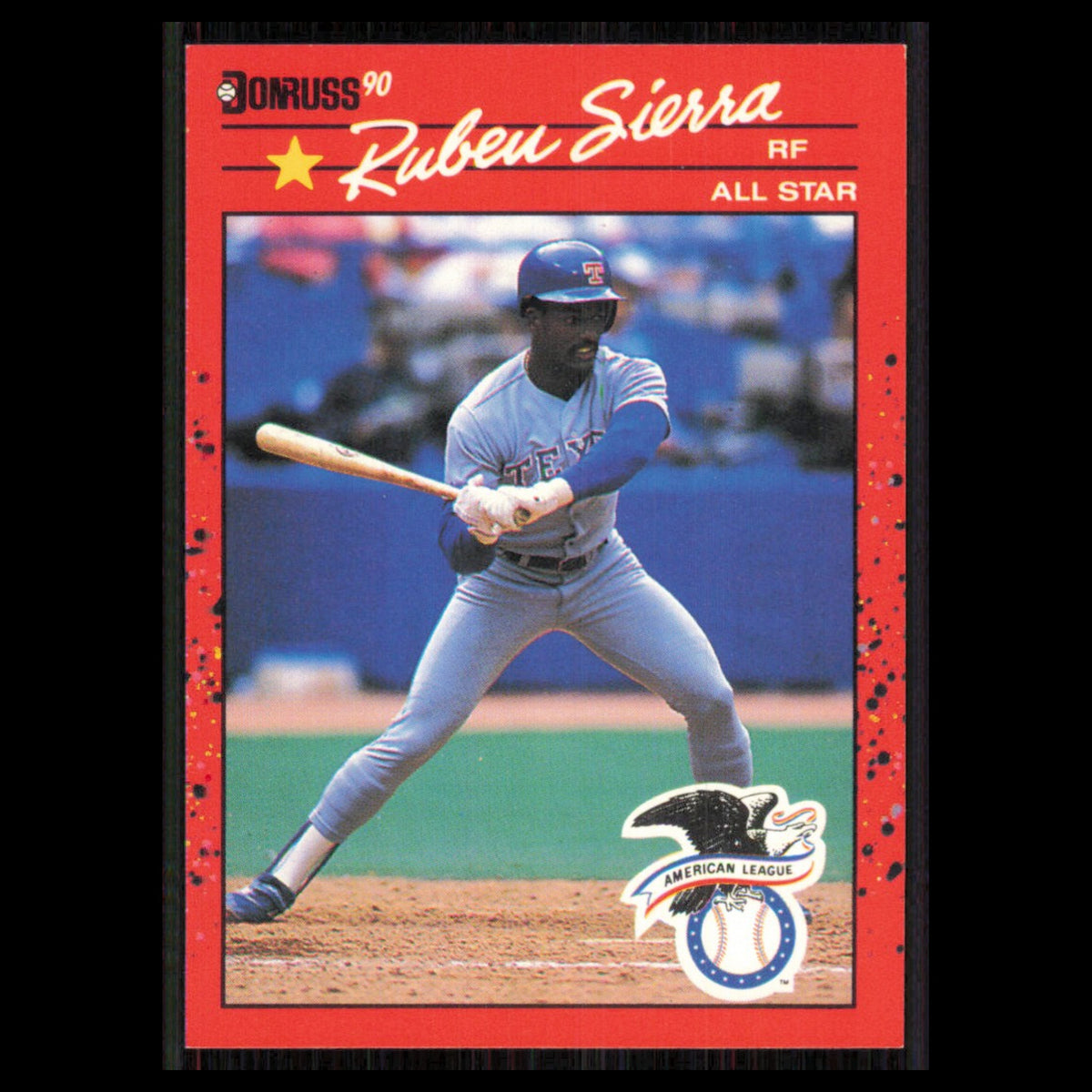 Ruben Sierra #673 1990 Donruss Texas Rangers Baseball Card MLB NM