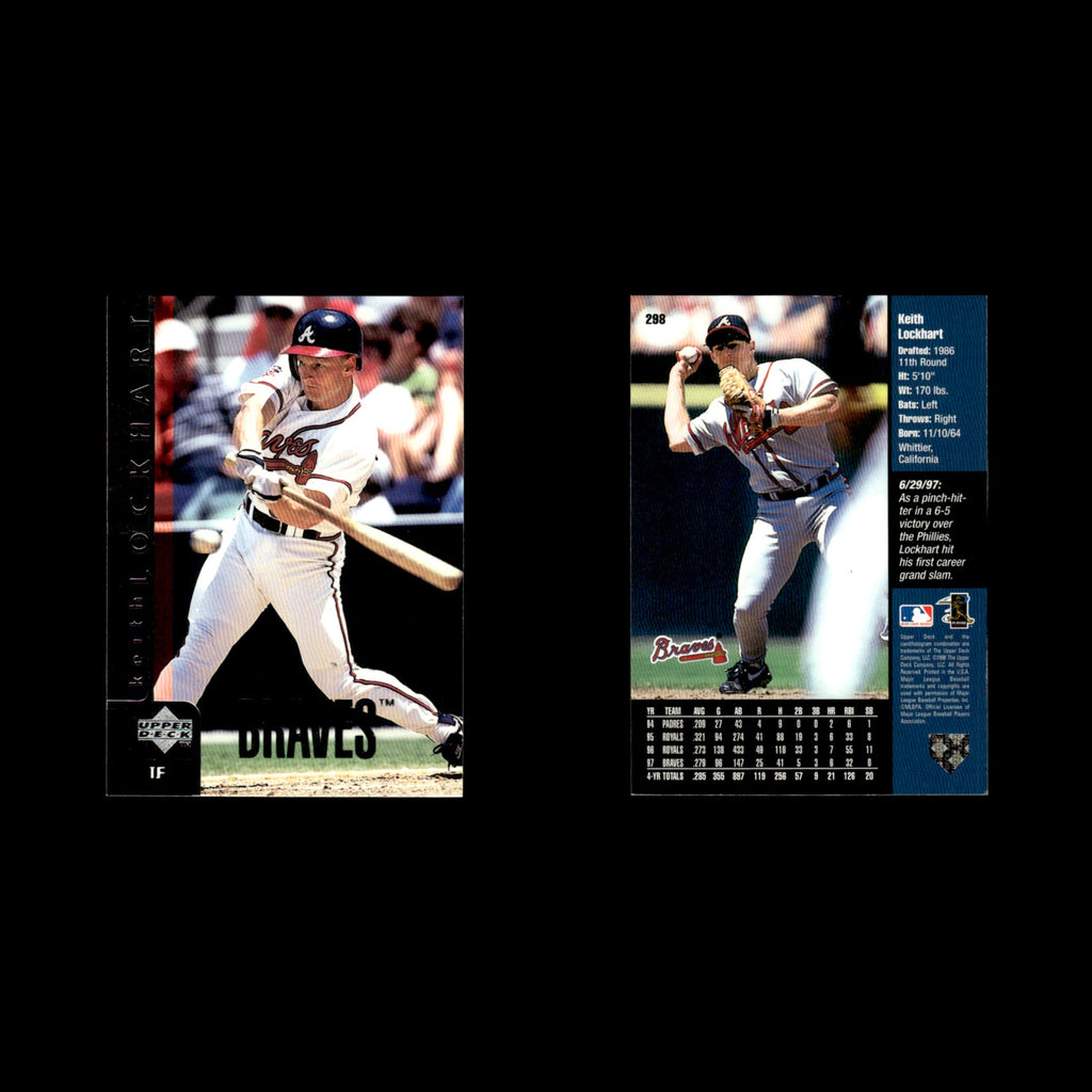 Keith Lockhart #298 1998 Upper Deck Atlanta Braves Baseball Card MLB NM