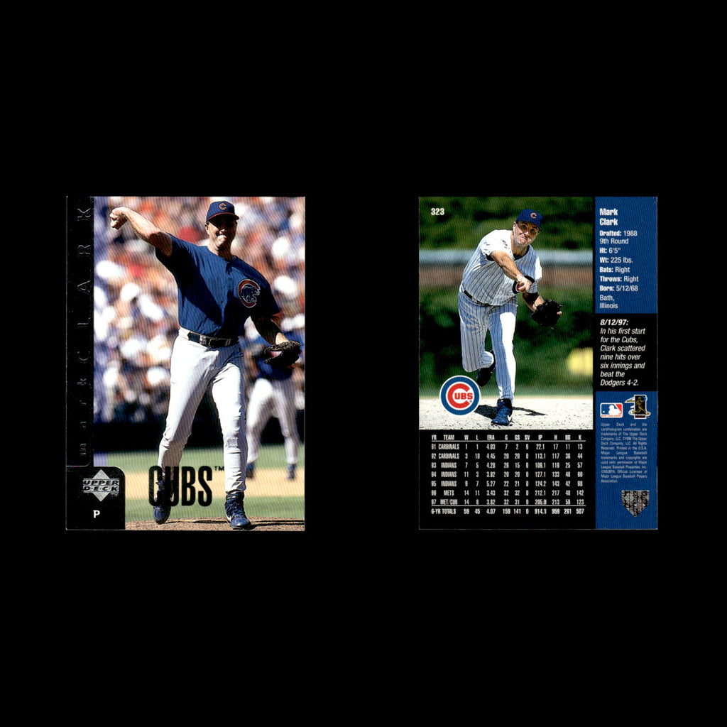 Mark Clark #323 1998 Upper Deck Chicago Cubs Baseball Card MLB NM