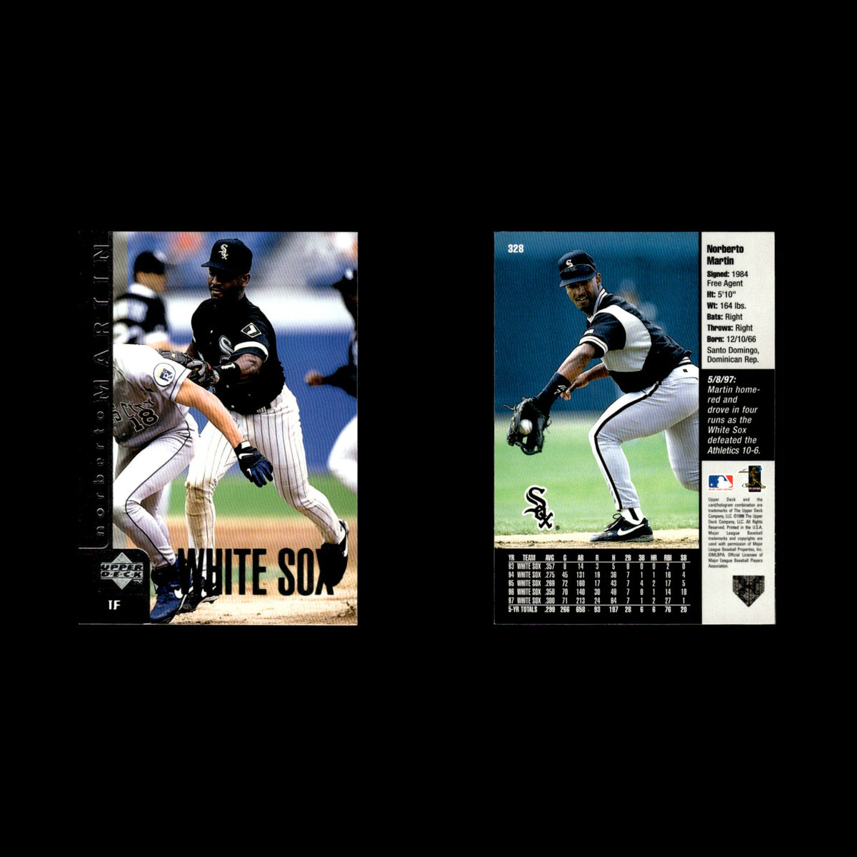 Norberto Martin #328 1998 Upper Deck Chicago White Sox Baseball Card MLB NM