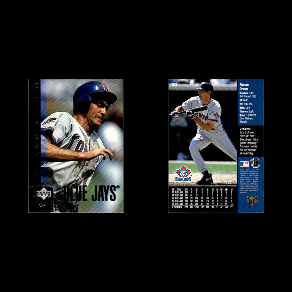 Shawn Green #531 1998 Upper Deck Toronto Blue Jays Baseball Card MLB NM