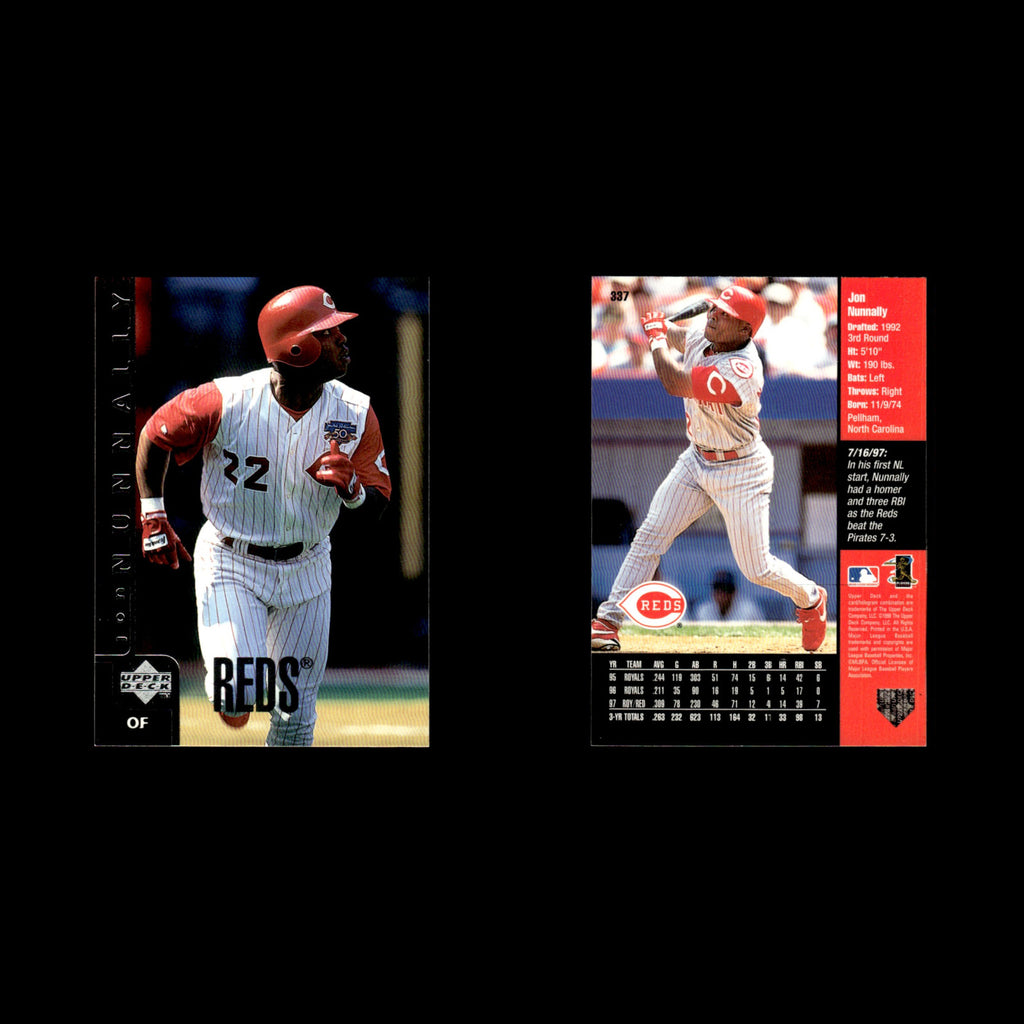 Jon Nunnally #337 1998 Upper Deck Cincinnati Reds Baseball Card MLB NM