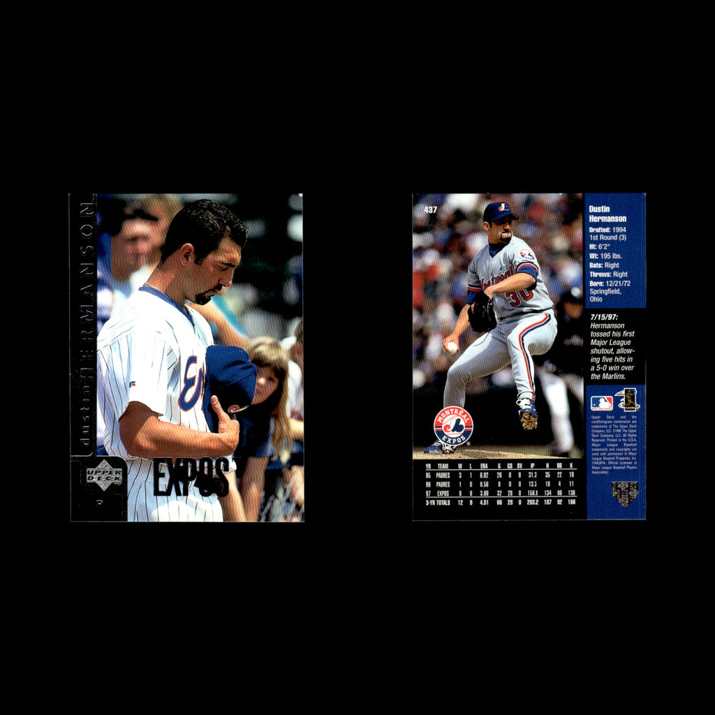 Dustin Hermanson #437 1998 Upper Deck Montreal Expos Baseball Card MLB NM