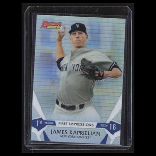 James Kaprielian #FI-JK 2015 Bowmans Best New York Yankees Baseball Card MLB NM
