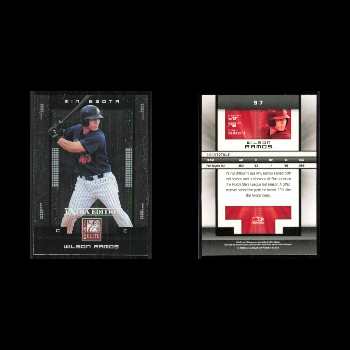 Wilson Ramos #97 2008 Donruss Elite Extra Edition Minnesota Twins Baseball Card
