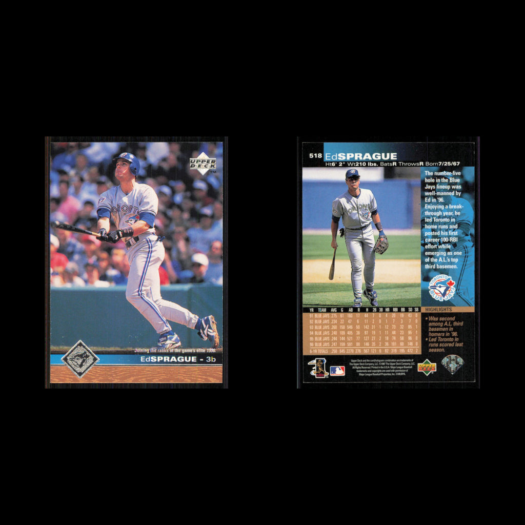 Ed Sprague #518 1997 Upper Deck Toronto Blue Jays Baseball Card MLB NM