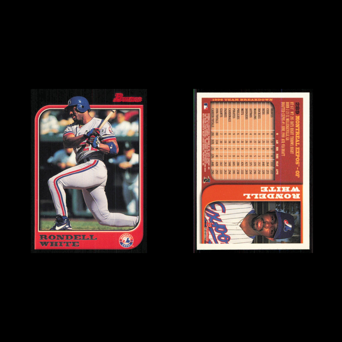Rondell White #289 1997 Bowman Montreal Expos Baseball Card MLB NM