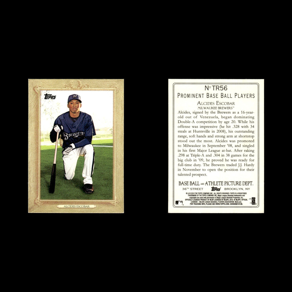 Alcides Escobar #TR56 2010 Topps Turkey Red Milwaukee Brewers Baseball Card MLB