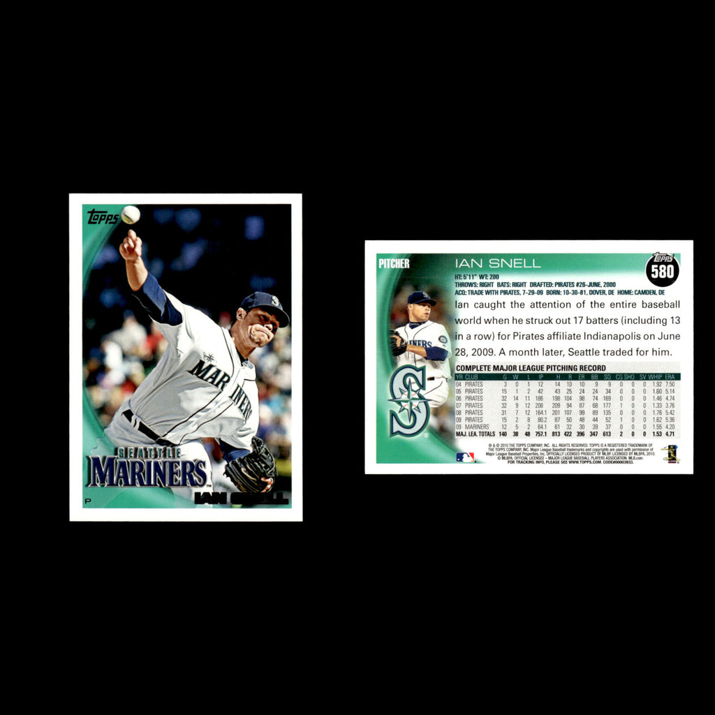 Ian Snell #580 2010 Topps Seattle Mariners Baseball Card MLB NM
