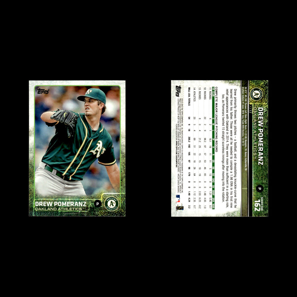 Drew Pomeranz #162 2015 Topps Oakland Athletics Baseball Card MLB NM