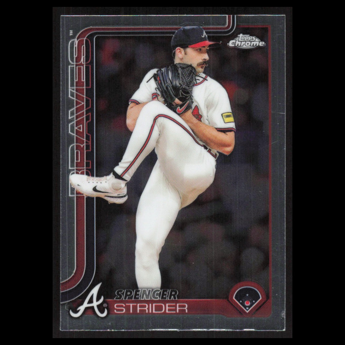 Spencer Strider #46 2025 Topps Chrome Atlanta Braves Baseball Card MLB NM