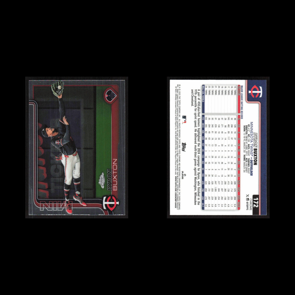 Byron Buxton #172 2025 Topps Chrome Minnesota Twins Baseball Card MLB NM