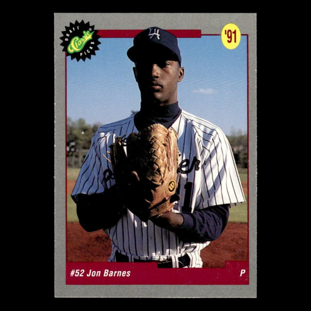 Jon Barnes #47 1991 Classic Draft Picks San Diego Padres Baseball Card MLB NM