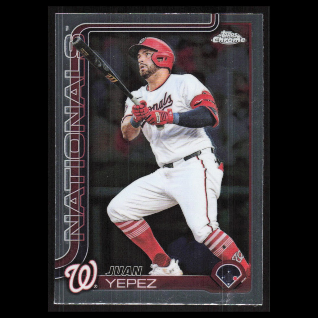 Juan Yepez #16 2025 Topps Chrome Washington Nationals Baseball Card MLB NM