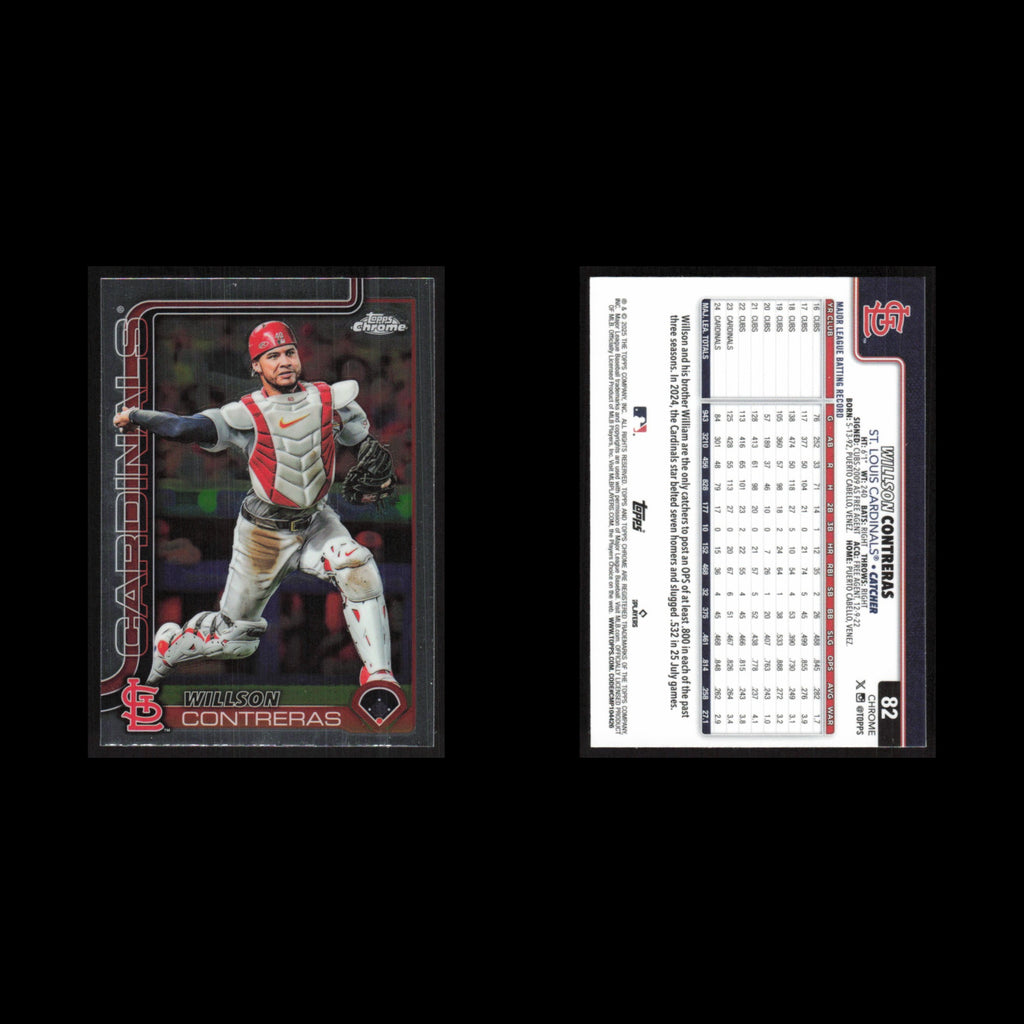 Willson Contreras #82 2025 Topps Chrome St. Louis Cardinals Baseball Card MLB NM