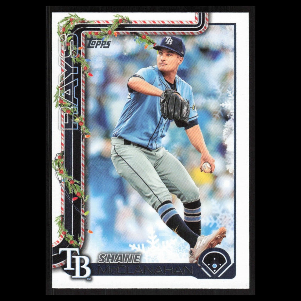 Shane McClanahan #H28 2025 Topps Holiday Tampa Bay Rays Baseball Card MLB NM