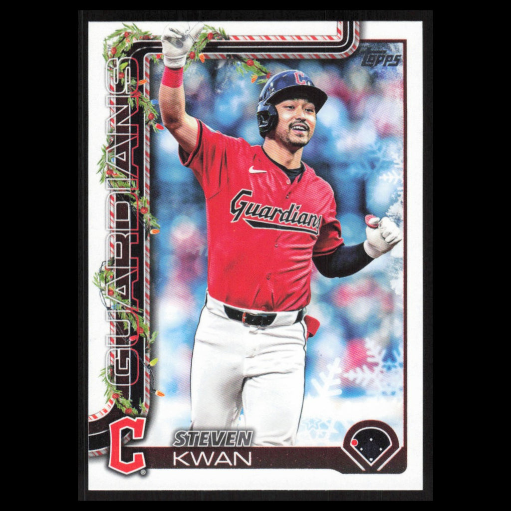Steven Kwan #H143 2025 Topps Holiday Cleveland Guardians Baseball Card MLB NM