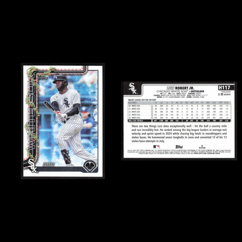 Luis Robert Jr #H117 2025 Topps Holiday Chicago White Sox Baseball Card MLB NM